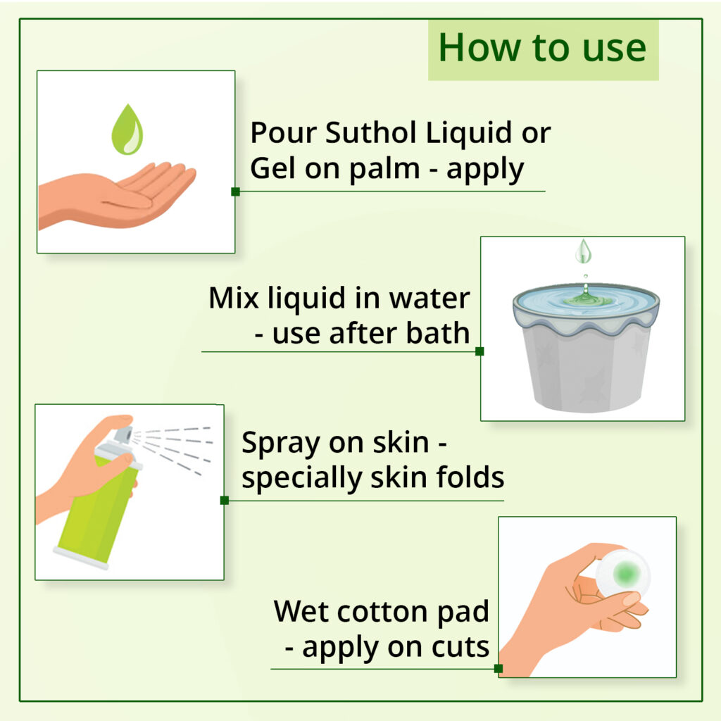 how to use suthol - suthol antiseptic liquid