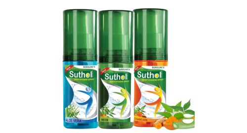 BOROLINE's Suthol Active Neem Spray 100 ml+ Chandan Spray 100 ml + Fresh Spray 100 ml