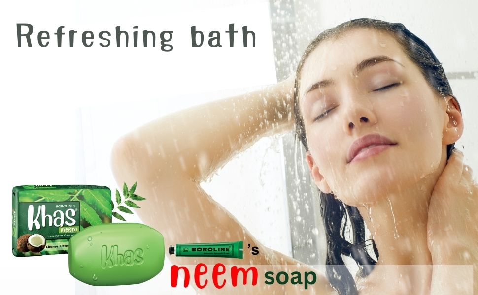 Khas Neem Soap - Boroline khas neem soap - refreshing bath
