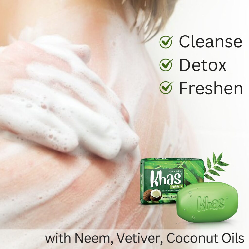 Boroline khas neem soap - clean,detox and refresh banner